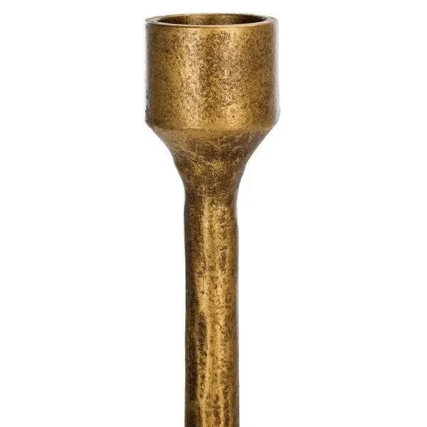 Quyn Metal Candleholder in Brass - The Mayfair Hall