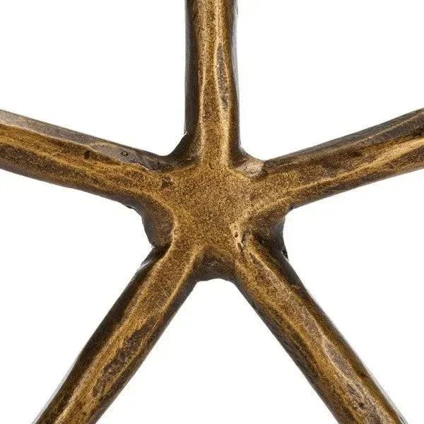 Quyn Metal Candleholder in Brass - The Mayfair Hall