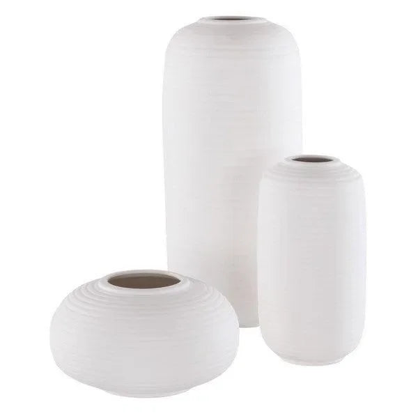 Sora Ceramic Vase in Ivory (Set of 3) - The Mayfair Hall