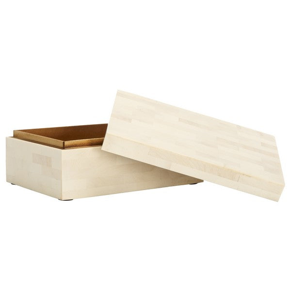 Sabi Decorative Box in Antique Ivory and Faux Bone (Set of 2)