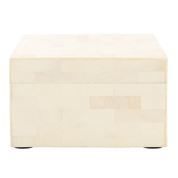 Sabi Decorative Box in Antique Ivory and Faux Bone (Set of 2)
