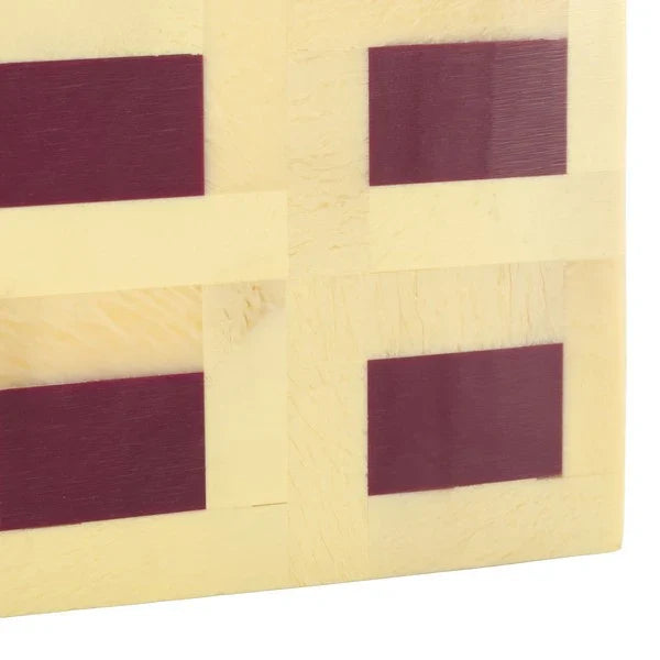 Sati Resin Decorative Box in Yellow and Burgundy (Set of 2)