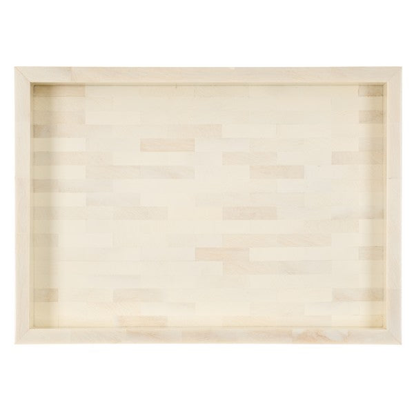Sabi Rectangle Tray in Antique Ivory and Faux Bone