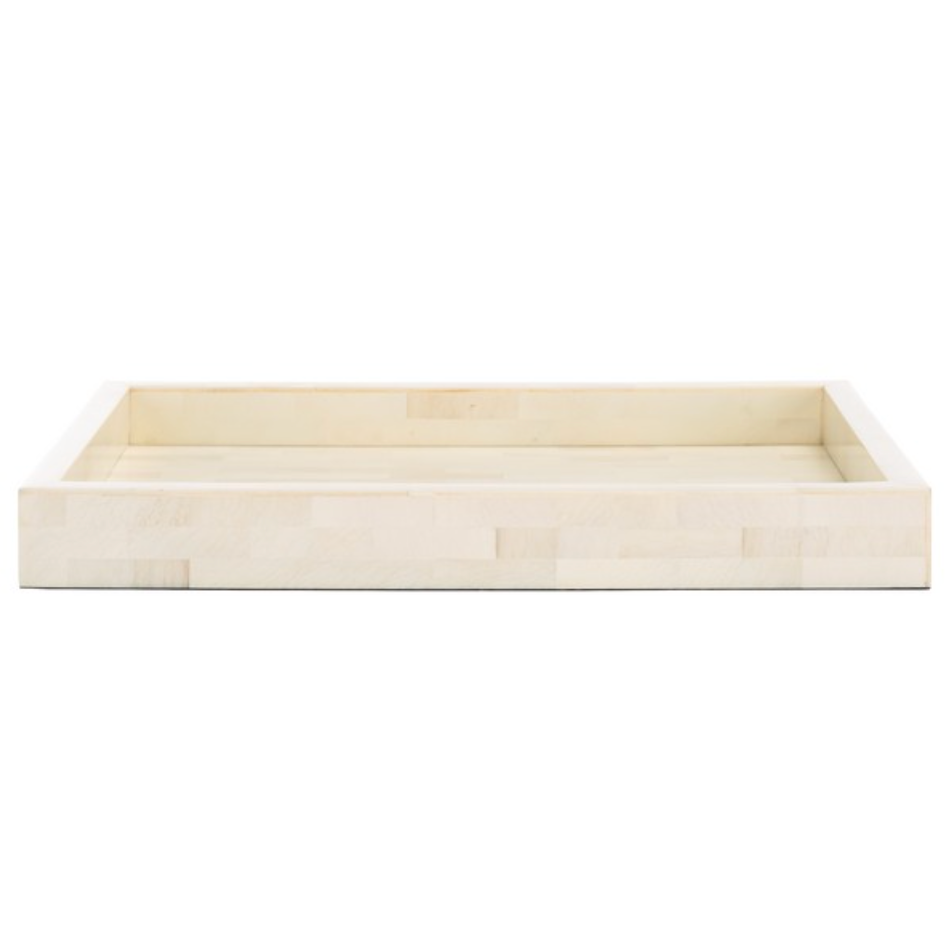 Sabi Rectangle Tray in Antique Ivory and Faux Bone