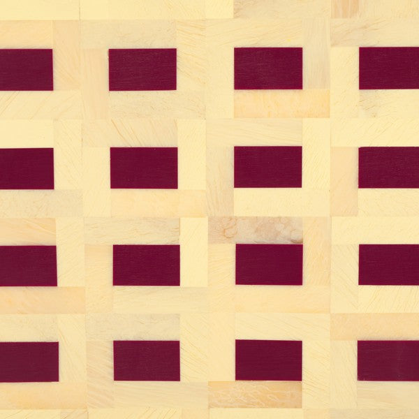 Sati Resin Tray in Yellow and Burgundy