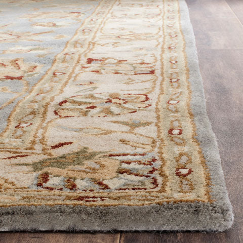 Royalty Wool Rug in Blue and Beige