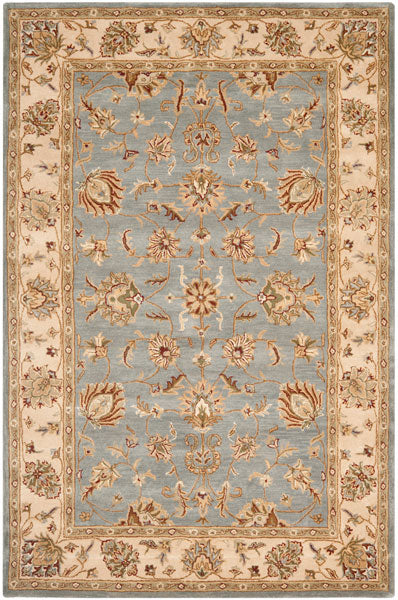 Royalty Wool Rug in Blue and Beige
