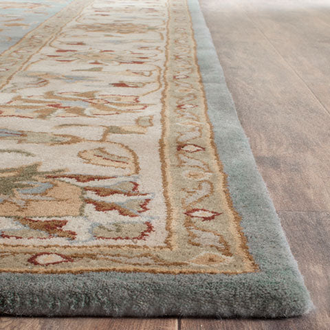 Royalty Wool Rug in Blue and Beige