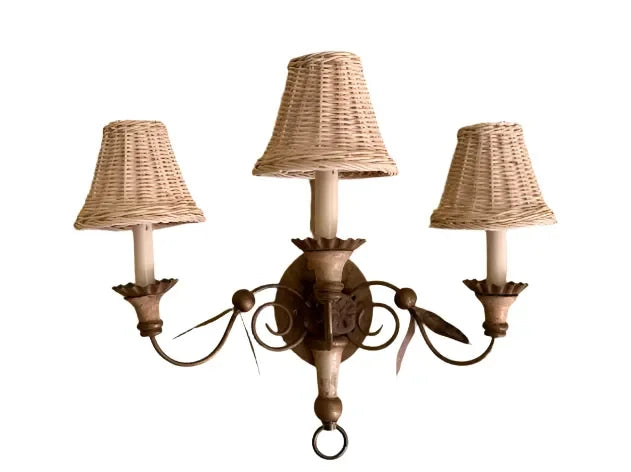 Sconce Rattan Lampshades (Empire in Ivory) - The Mayfair Hall