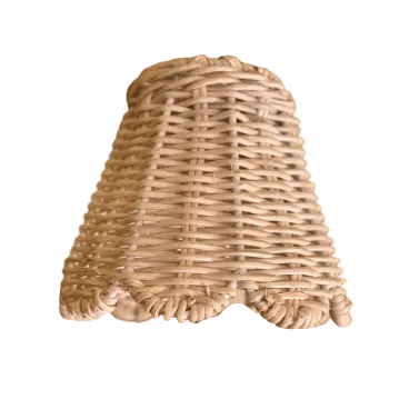 Sconce Rattan Lampshades (Scalloped in Ivory)