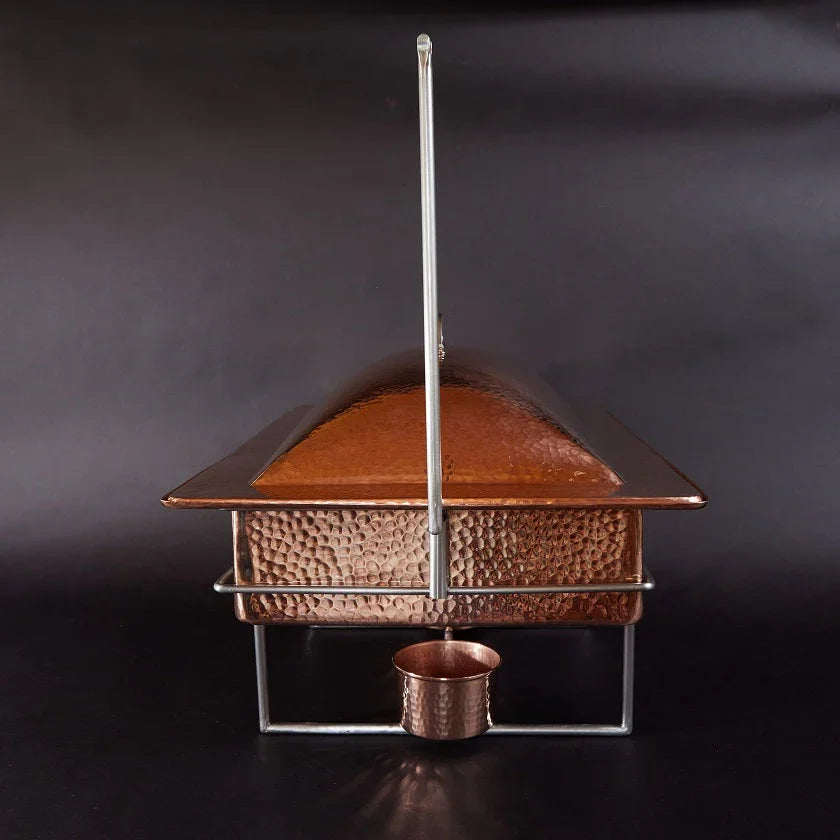 Syracuse Rectangular Copper Chafer, 8 qt - The Mayfair Hall