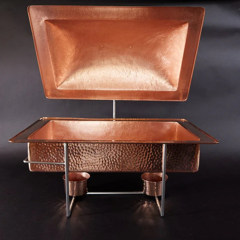 Syracuse Rectangular Copper Chafer, 8 qt - The Mayfair Hall