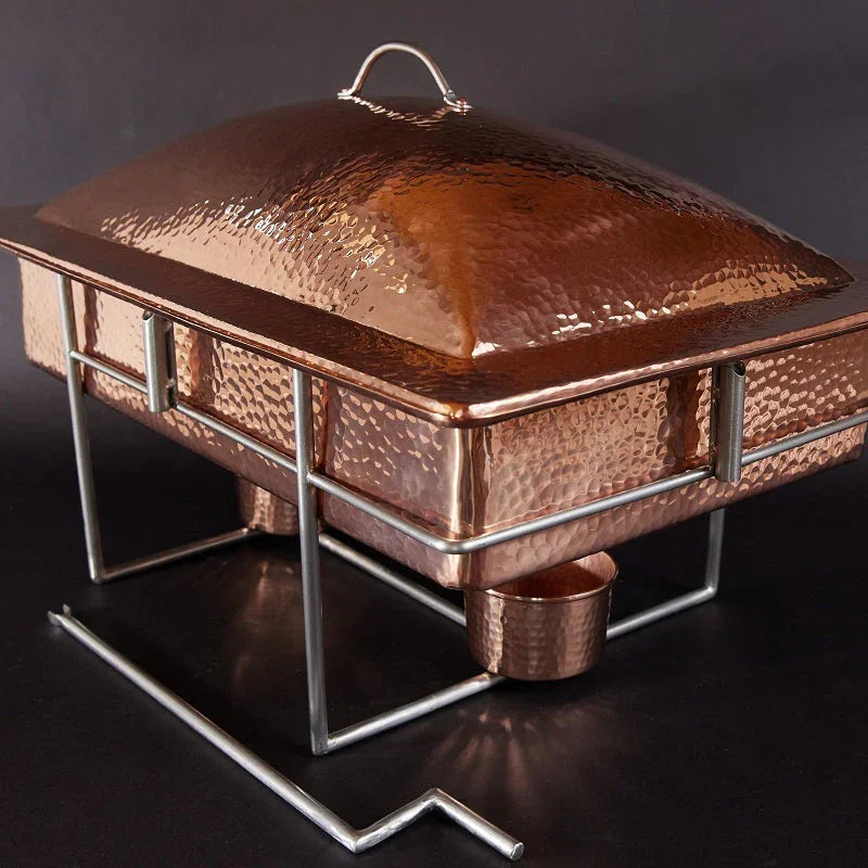 Syracuse Rectangular Copper Chafer, 8 qt - The Mayfair Hall