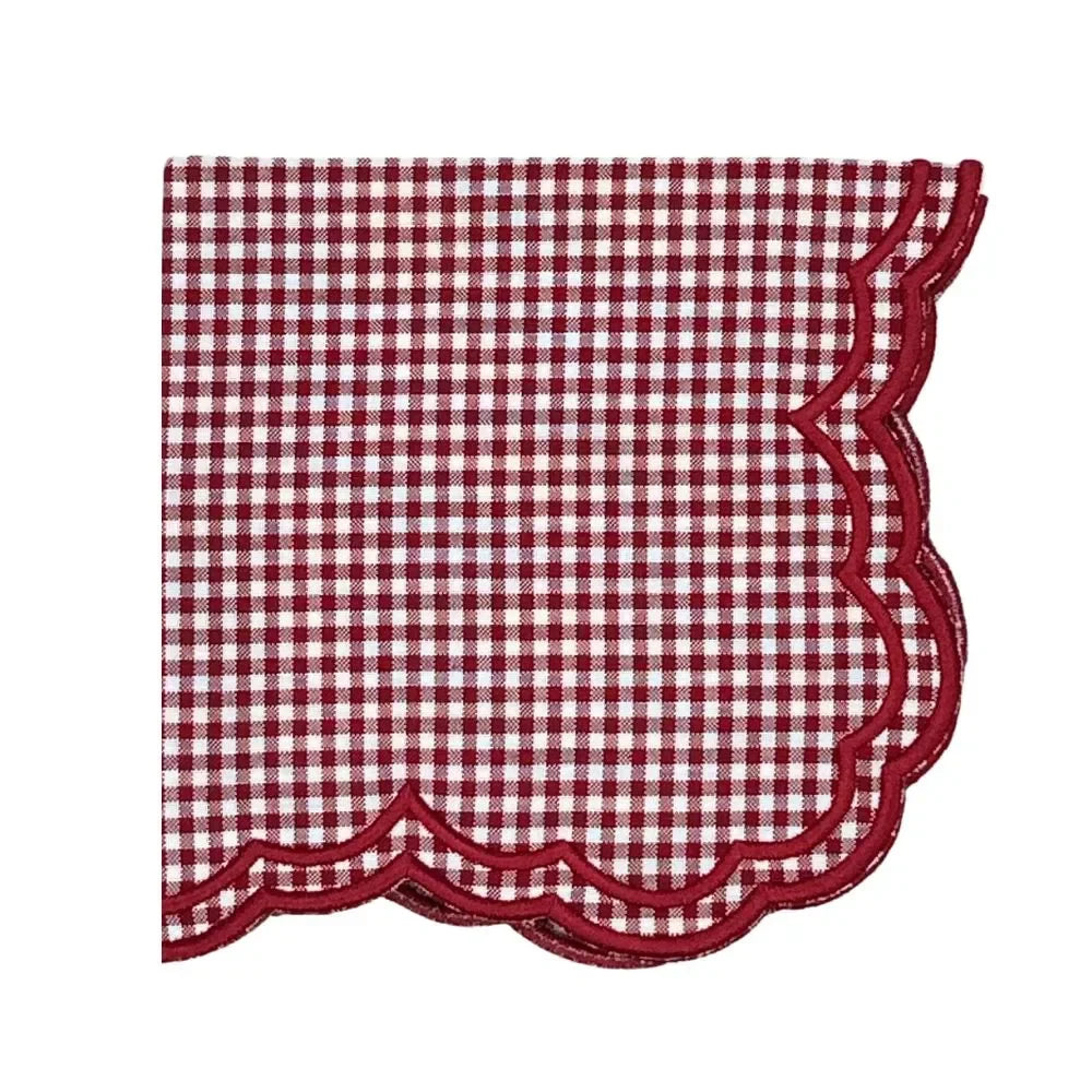 Bettina Napkin Red Gingham (Set of 4) - The Mayfair Hall