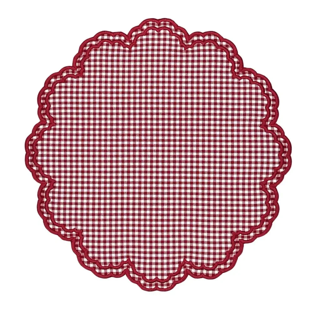 Bettina Placemat - Red Gingham (Set of 4) - The Mayfair Hall