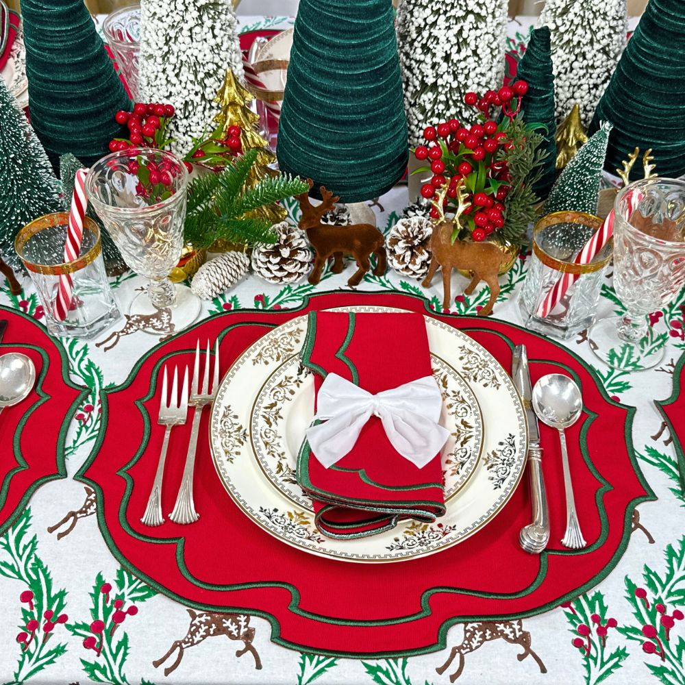 Red Christmas Belle - Placemats (Set of 4)
