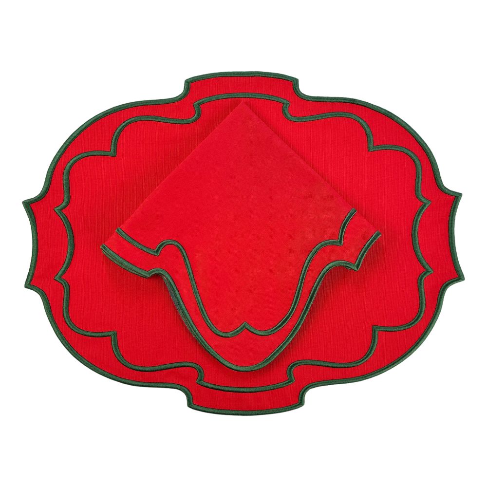 Red Christmas Belle - Placemats (Set of 4)