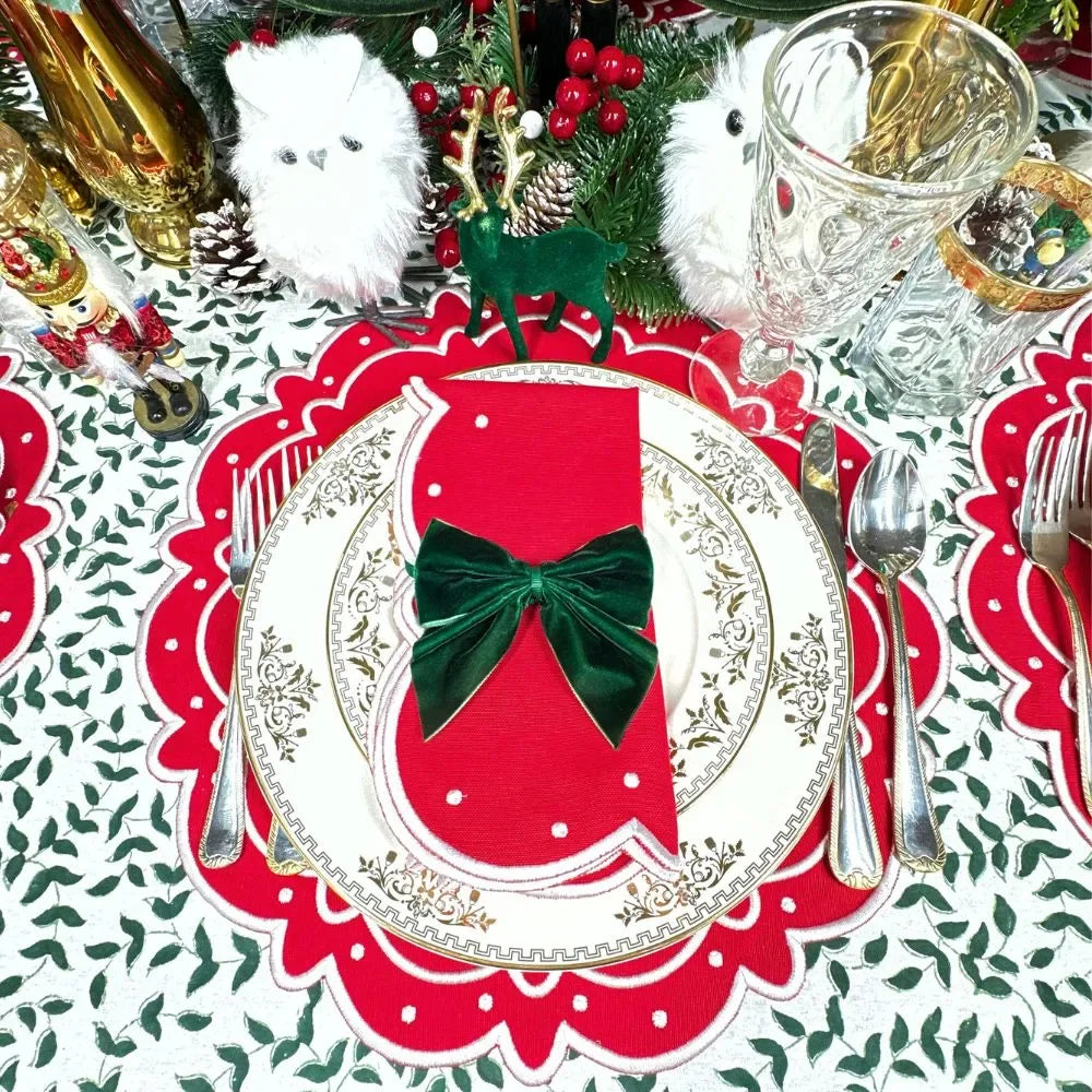 Ava Placemat - Red (Set of 4) - The Mayfair Hall