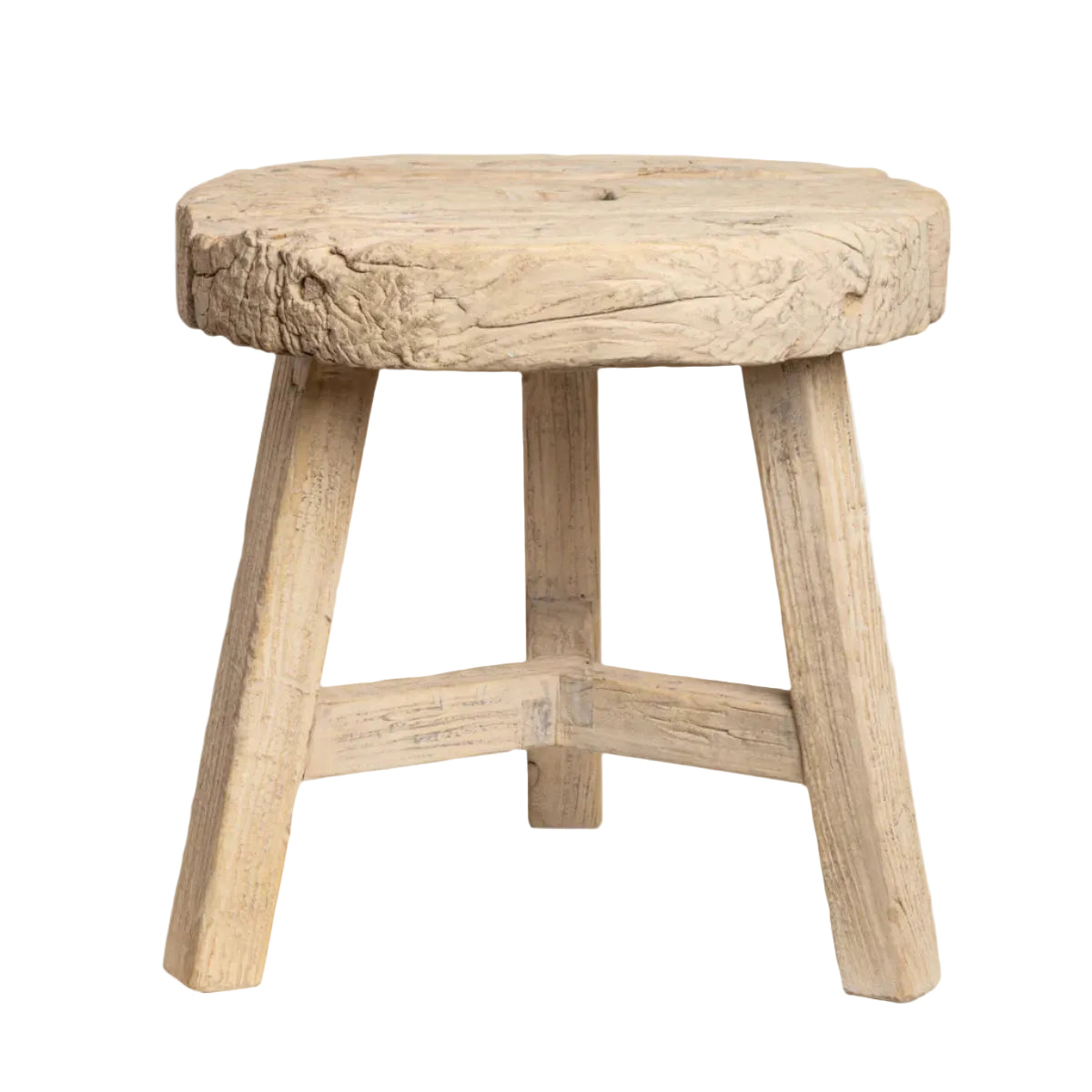Round Elm Side Table