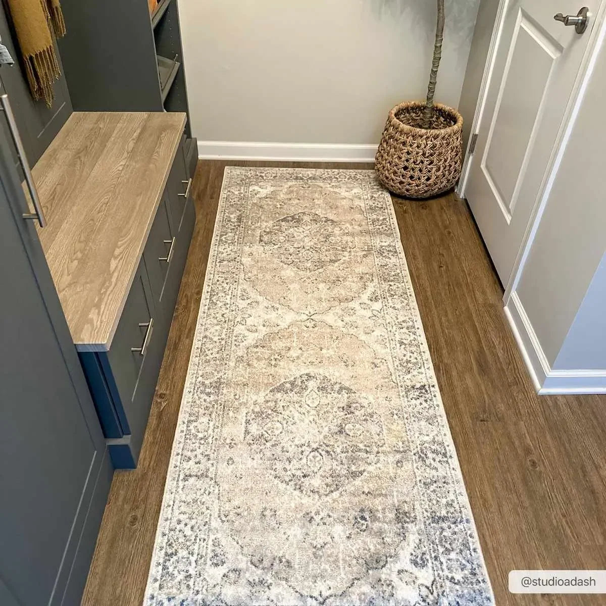 Rudo Beige Washable Area Rug - The Mayfair Hall