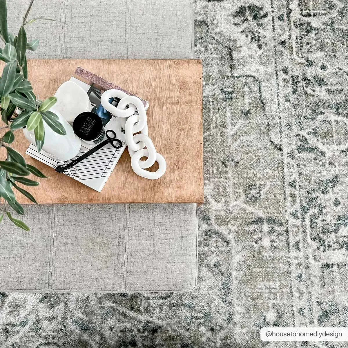 Rudo Blue Washable Area Rug - The Mayfair Hall