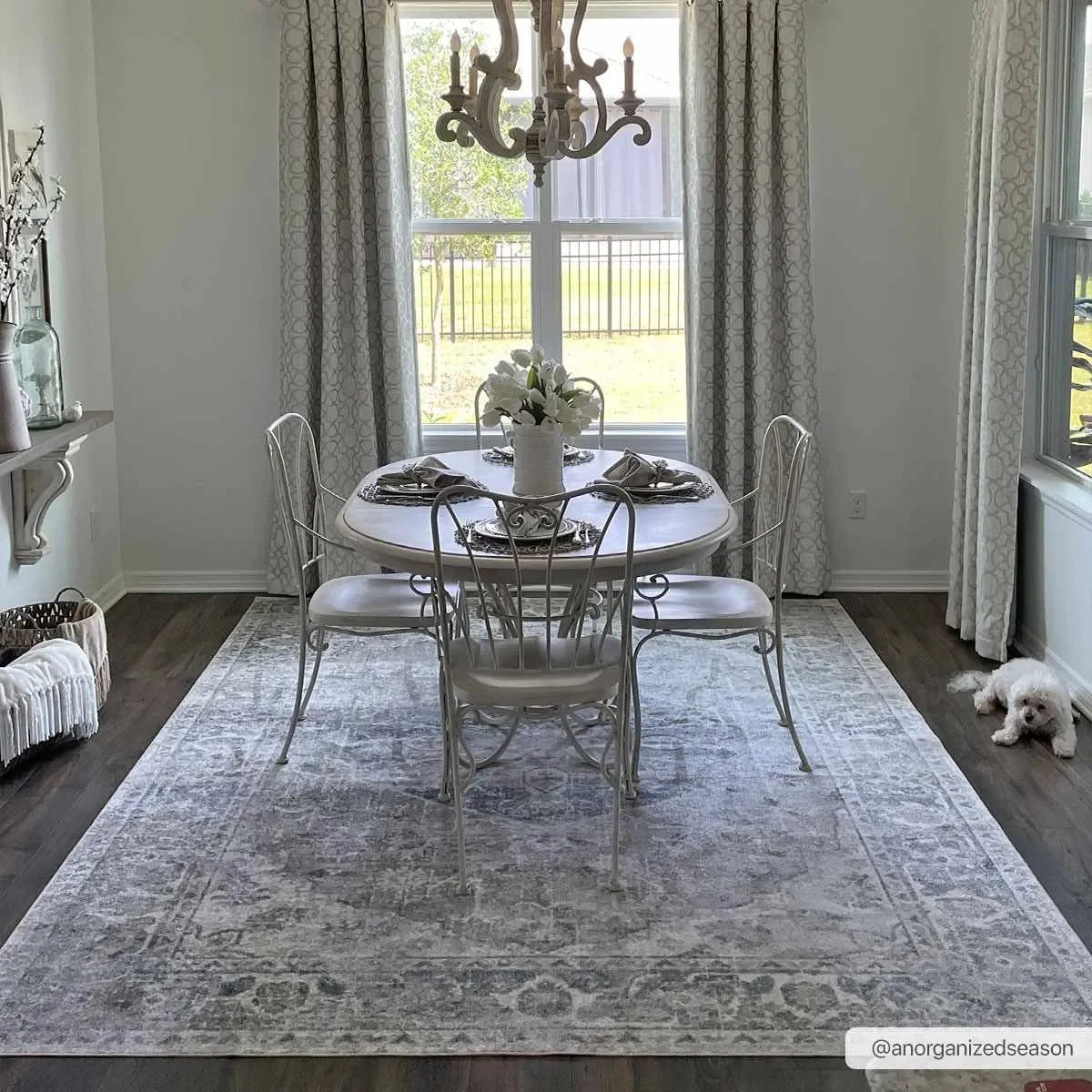 Rudo Blue Washable Area Rug - The Mayfair Hall