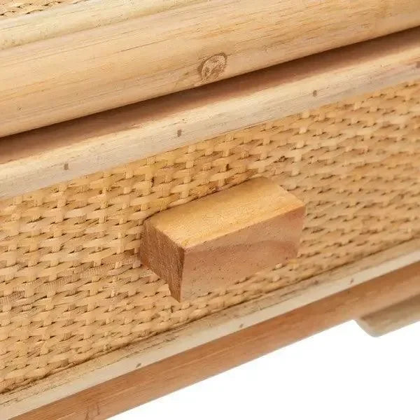 Rumi Rattan Nightstand in Natural - The Mayfair Hall