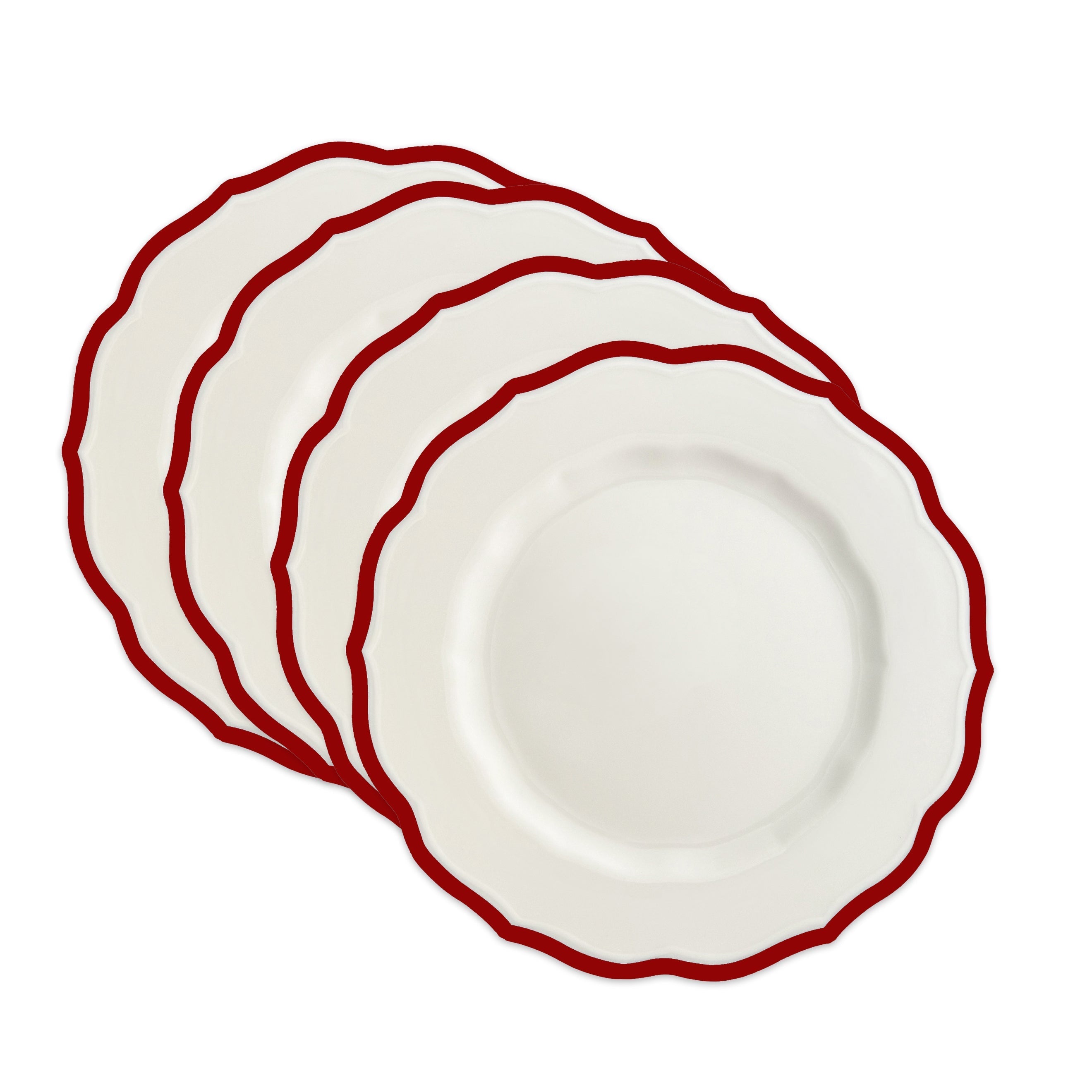 Stella Scalloped Crimson Salad Plate