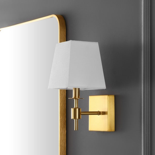 Clauren Iron Wall Sconce in Brass Gold (Set of 2)