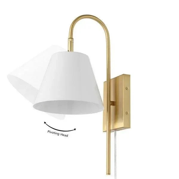Rhoeva Iron Wall Sconce in Brass - The Mayfair Hall