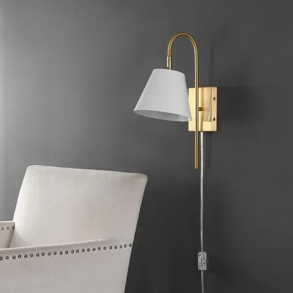 Rhoeva Iron Wall Sconce in Brass - The Mayfair Hall