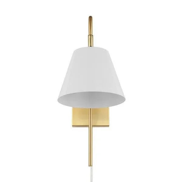 Rhoeva Iron Wall Sconce in Brass - The Mayfair Hall