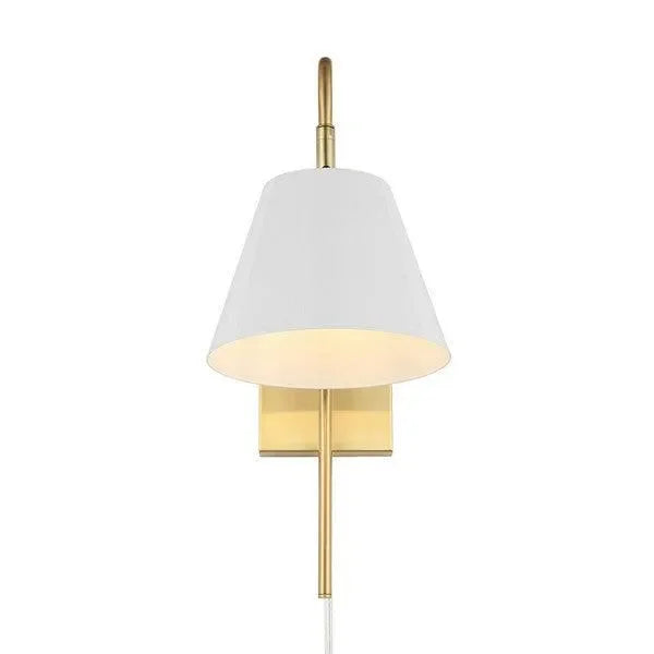 Rhoeva Iron Wall Sconce in Brass - The Mayfair Hall