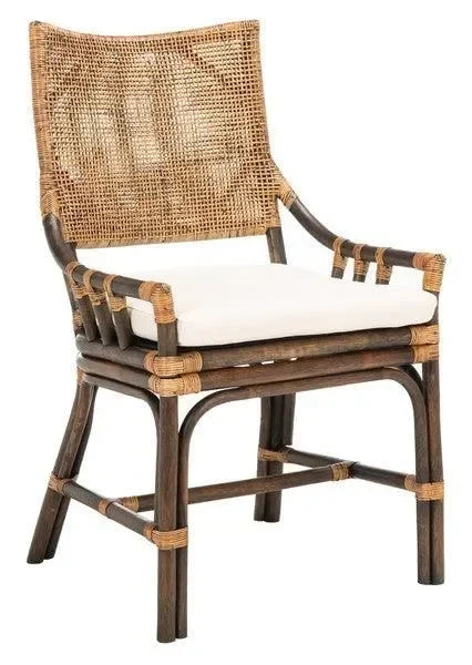 Donatella Rattan Accent Chair in Natural Wash - The Mayfair Hall