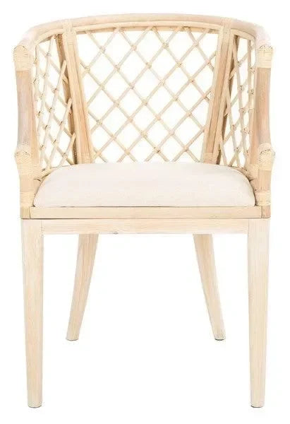 Carlotta Wood Arm Chair in Natural - The Mayfair Hall