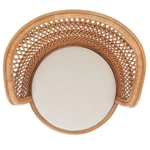 Lola Rattan Swivel Accent Chair in Natural - The Mayfair Hall