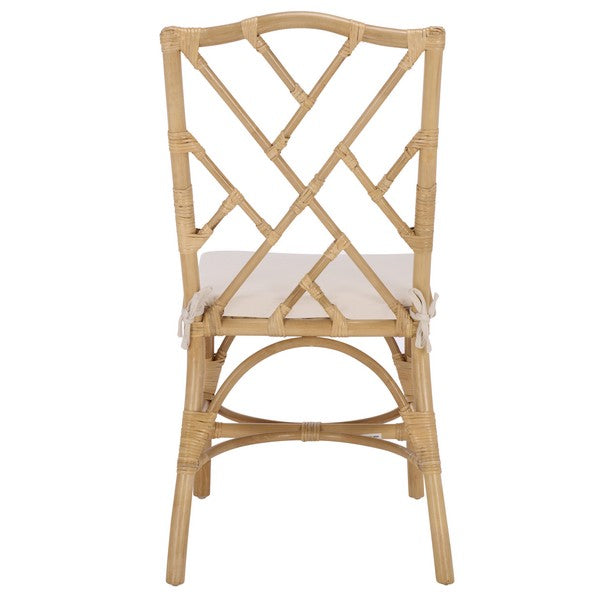 Chadale Rattan Dining Chair in Natural with Cream Cushion