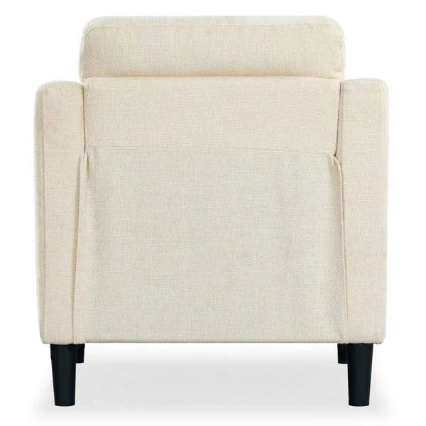 Nathaniel Tufted Back Accent Chair in Cream - The Mayfair Hall