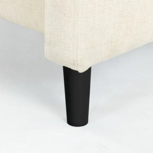 Nathaniel Tufted Back Accent Chair in Cream - The Mayfair Hall