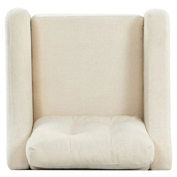 Nathaniel Tufted Back Accent Chair in Cream - The Mayfair Hall