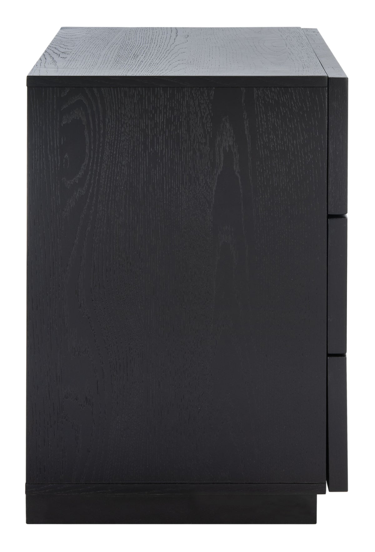 Zeus 3 Drawer Wood Chest in Black