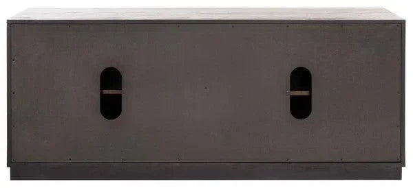 Mallory Wood Media Stand in Dark Brown - The Mayfair Hall