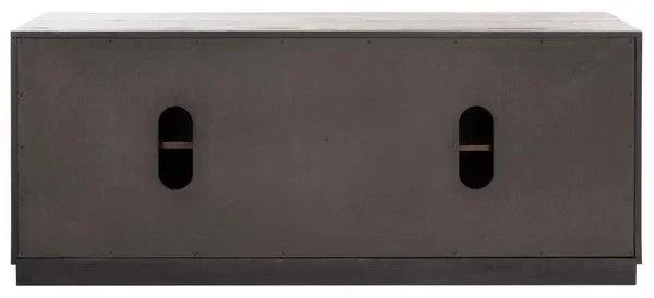 Mallory Wood Media Stand in Dark Brown - The Mayfair Hall