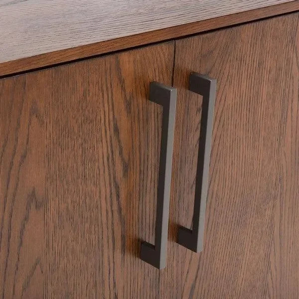 Mallory Wood Media Stand in Dark Brown - The Mayfair Hall