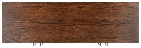 Mallory Wood Media Stand in Dark Brown - The Mayfair Hall