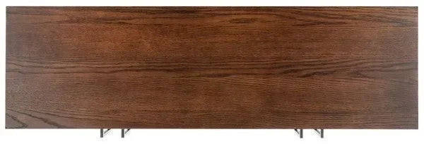 Mallory Wood Media Stand in Dark Brown - The Mayfair Hall