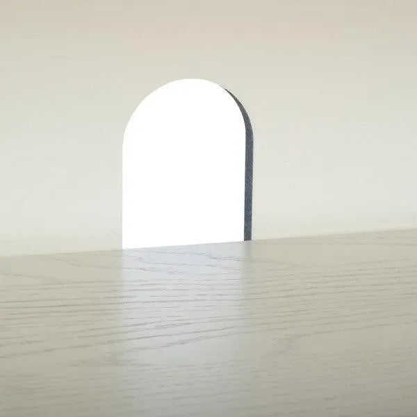 Mallory Wood Media Stand in White Wash - The Mayfair Hall
