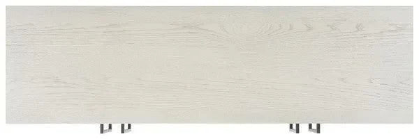 Mallory Wood Media Stand in White Wash - The Mayfair Hall