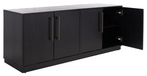 Safavieh Mallory Black 4 Door Media Stand