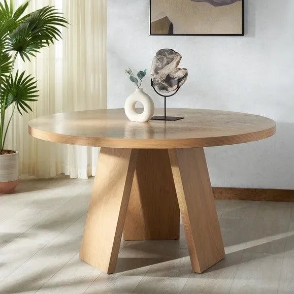 Julianna Wood Dining Table with Tripod Legs - The Mayfair Hall
